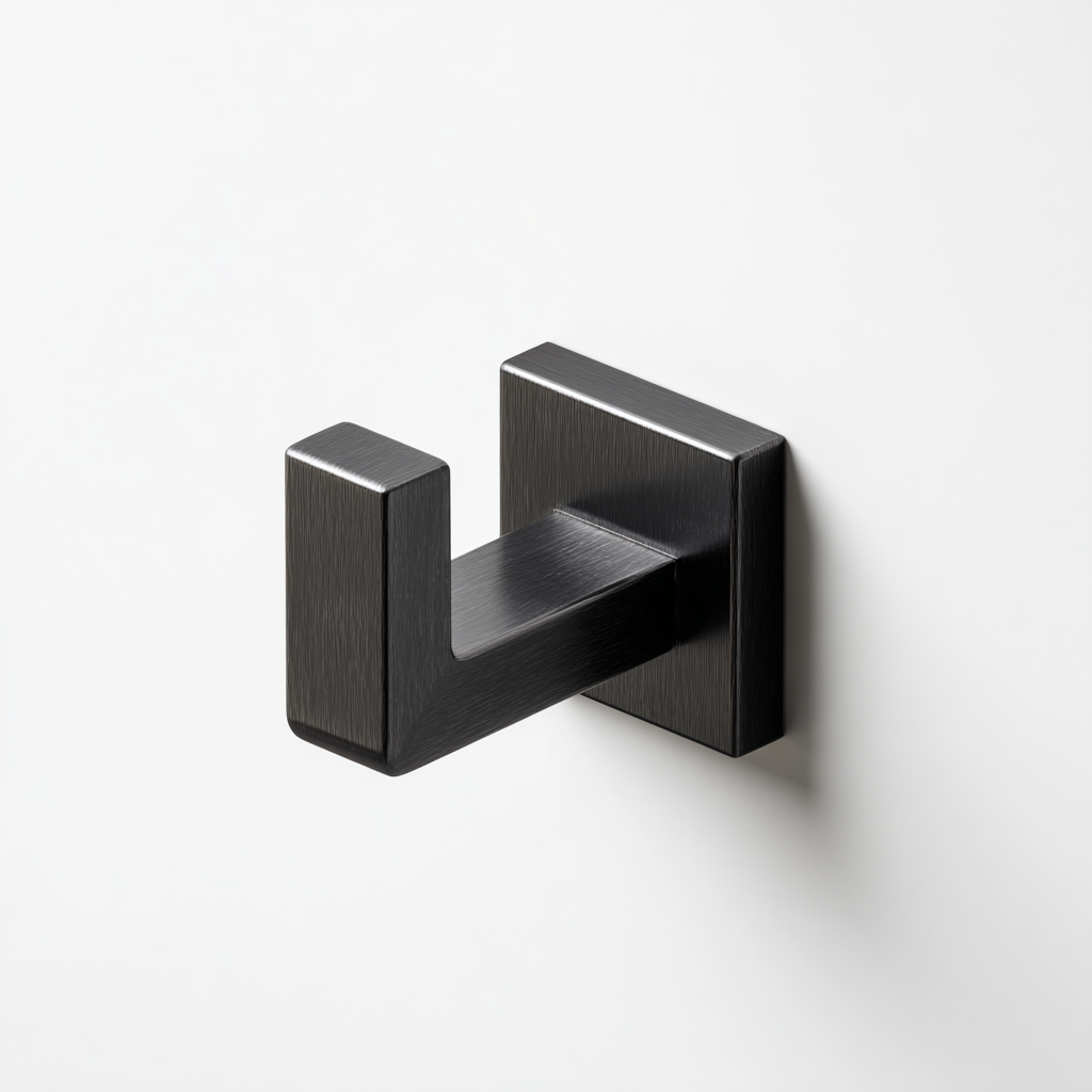 Rivqo Geometric Square Wall Hook - Matte Black