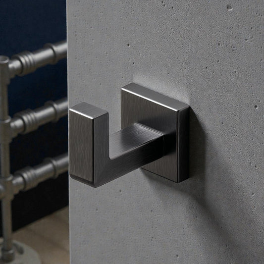 Rivqo Geometric Square Wall Hook - Matte Black